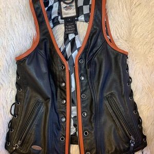 HARLEY DAVIDSON SEXY LEATHER VEST NWOT